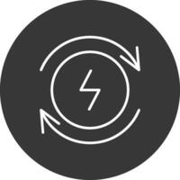 Electricity Line Inverted Icon Design vector