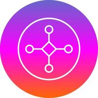 Connect Line Gradient Circle Icon vector