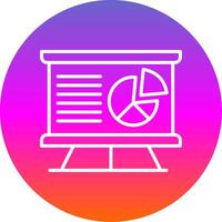 Presentation Line Gradient Circle Icon vector