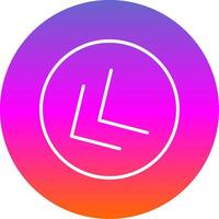 Chevron Line Gradient Circle Icon vector