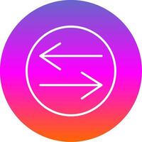 Swap Line Gradient Circle Icon vector