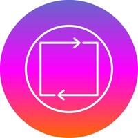 Loop Line Gradient Circle Icon vector
