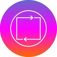 Loop Line Gradient Circle Icon vector