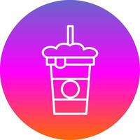 Soda Line Gradient Circle Icon vector