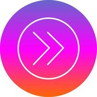 Chevron Line Gradient Circle Icon vector