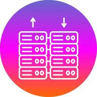 datos centrar línea degradado circulo icono vector