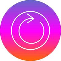 Loop Line Gradient Circle Icon vector