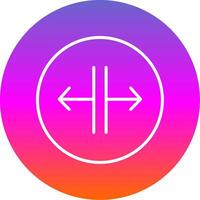 SPLIT Line Gradient Circle Icon vector