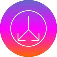 Split Line Gradient Circle Icon vector