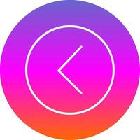 Chevron Line Gradient Circle Icon vector