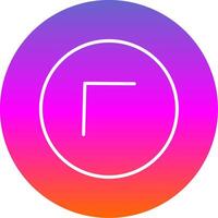 Chevron Line Gradient Circle Icon vector
