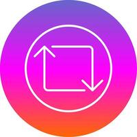 Loop Line Gradient Circle Icon vector