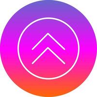 Chevron Line Gradient Circle Icon vector