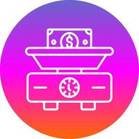 Weighing Scale Line Gradient Circle Icon vector