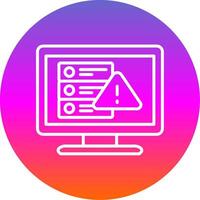 Warning Line Gradient Circle Icon vector