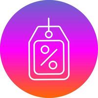 Coupons Line Gradient Circle Icon vector