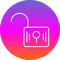 Unlocked Line Gradient Circle Icon vector