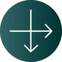 Intersect Glyph Gradient Icon vector