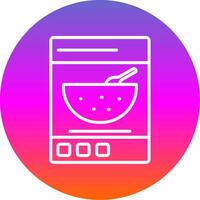 Cereals Line Gradient Circle Icon vector