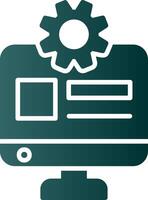 Web Administrator Glyph Gradient Icon vector