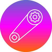 Belt Line Gradient Circle Icon vector