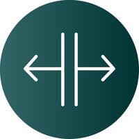 SPLIT Glyph Gradient Icon vector