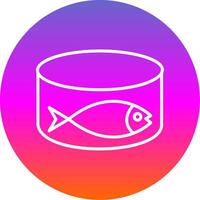 Tuna Can Line Gradient Circle Icon vector