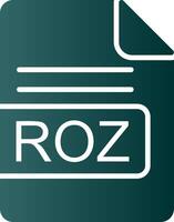 ROZ File Format Glyph Gradient Icon vector