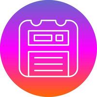 Floppy Disk Line Gradient Circle Icon vector