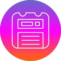 Floppy Disk Line Gradient Circle Icon vector