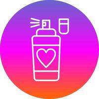 Perfume Line Gradient Circle Icon vector