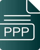 PPP File Format Glyph Gradient Icon vector