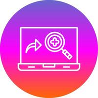 Zoom Line Gradient Circle Icon vector