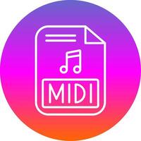 Midi Line Gradient Circle Icon vector