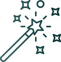 Magic Wand Line Gradient Icon vector