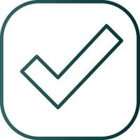 Checkmark Line Gradient Icon vector