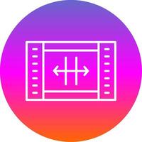Resize Line Gradient Circle Icon vector