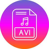 Avi Line Gradient Circle Icon vector