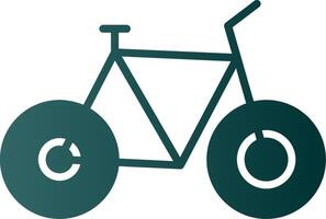 icono de gradiente de glifo de bicicleta vector