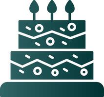 Cake Glyph Gradient Icon vector