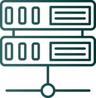 Server Line Gradient Icon vector