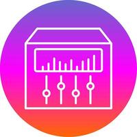 Sound Mixer Line Gradient Circle Icon vector