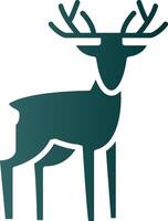 Deer Glyph Gradient Icon vector