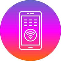 Wifi Line Gradient Circle Icon vector