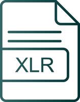 xlr archivo formato línea degradado icono vector