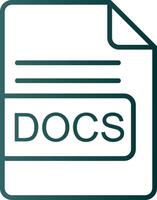 DOCS File Format Line Gradient Icon vector