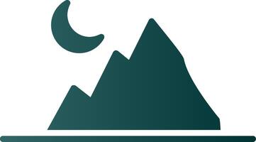 Mountain Glyph Gradient Icon vector