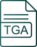 TGA File Format Line Gradient Icon vector