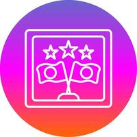Frame Line Gradient Circle Icon vector