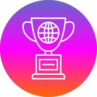 World Line Gradient Circle Icon vector
